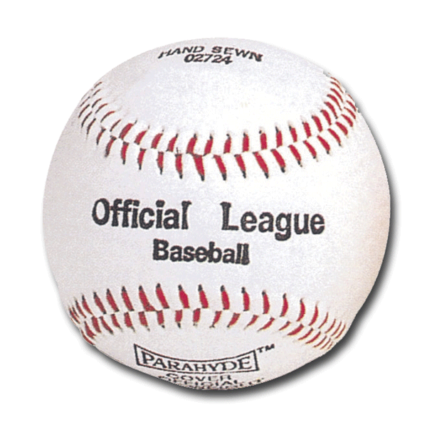 Baseball ball covered by synthetic leather - 