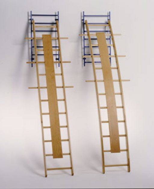 Wall mounted curved ladder