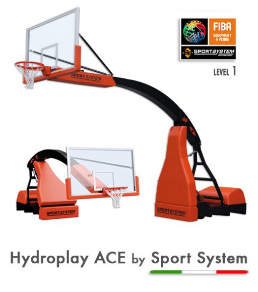 Hydroplay ACE portable basketball backstops