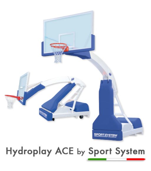 Hydroplay ACE portable basketball backstops