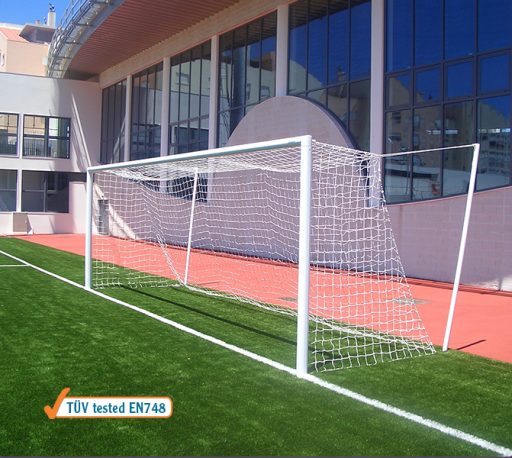 Pair of official size soccer goals